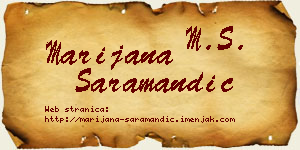Marijana Saramandić vizit kartica
